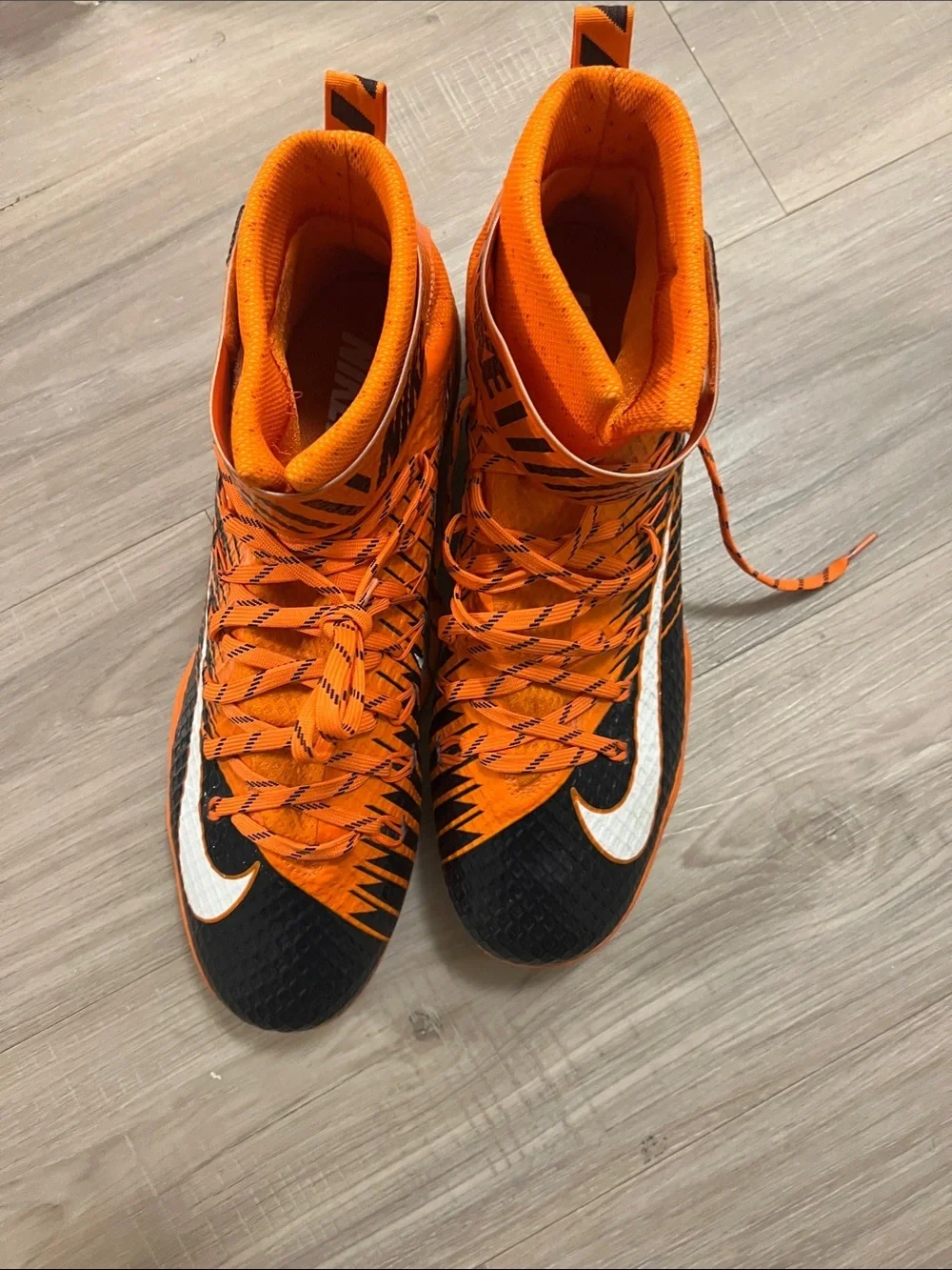 Nike Mens Lunarbeast Elite Orange Football Cleats NikeSkin 847588-410 Sz 14 NWOT